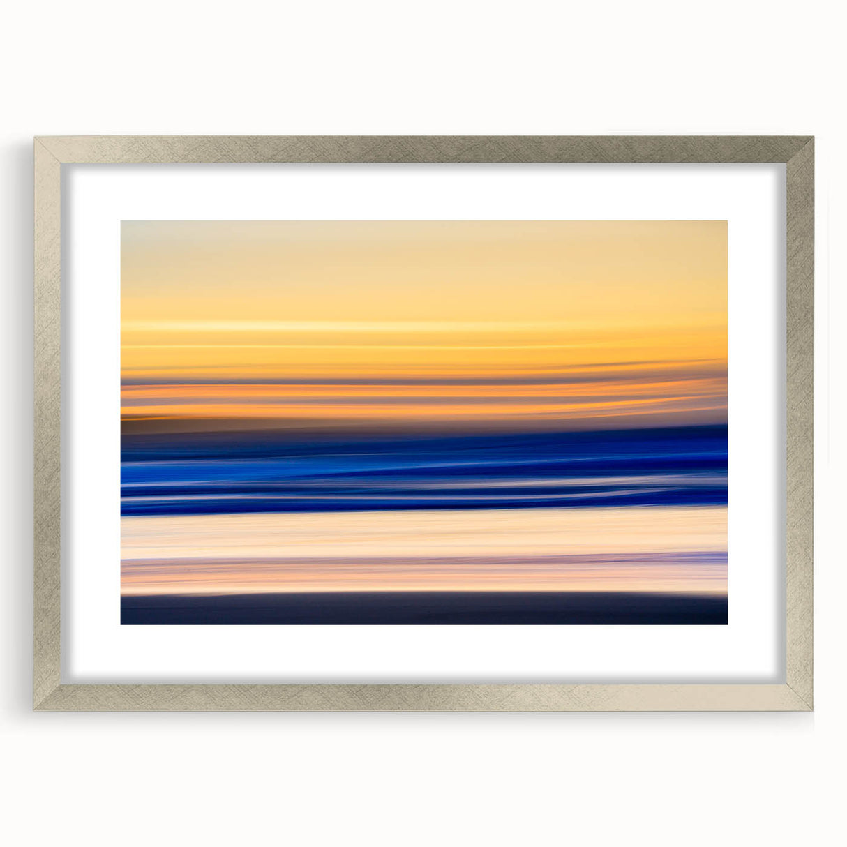 Tranquil Sunset Motion Wall Art – Abstract Modern Ocean Photography