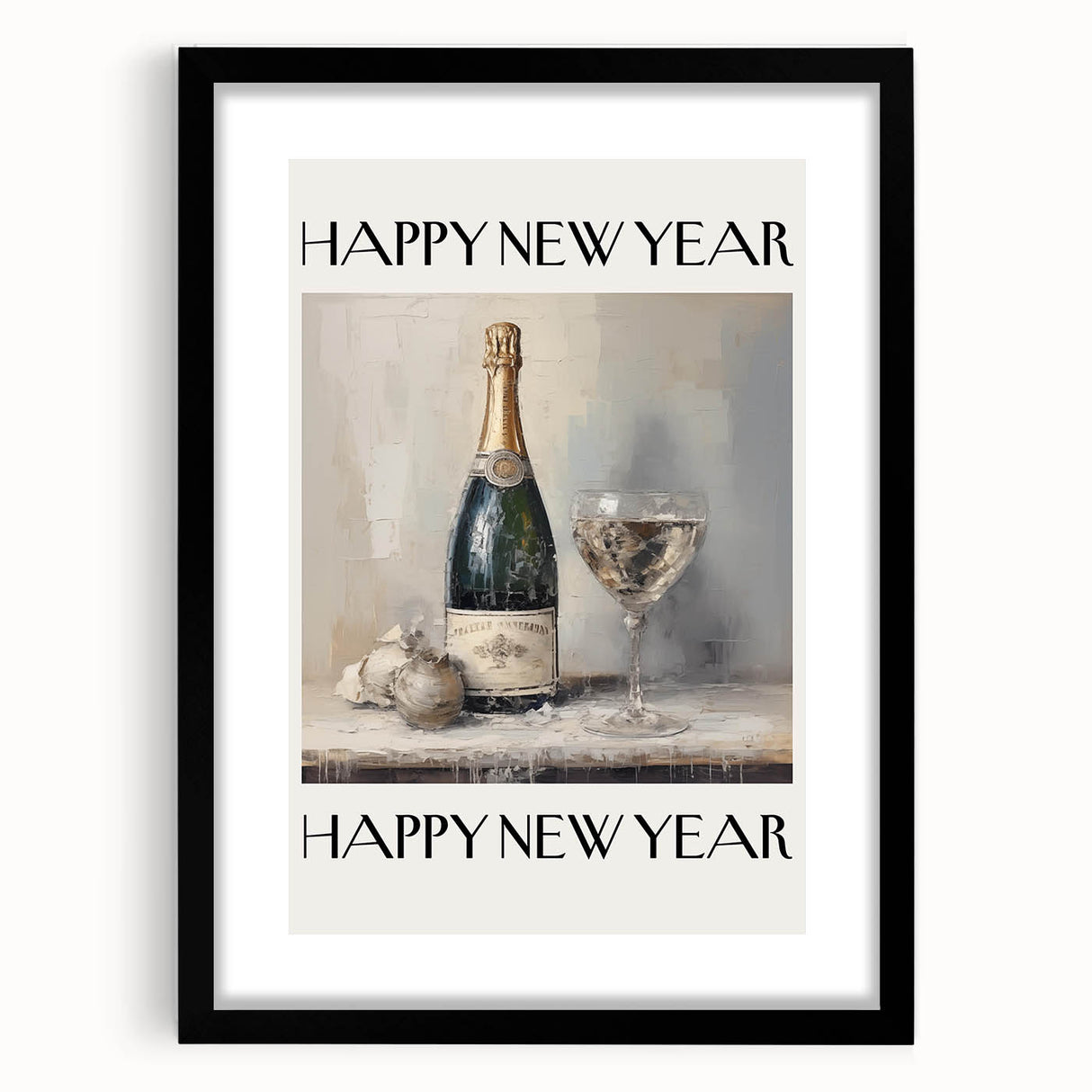 Champagne Toast Celebration - New Year’s Eve Wall Art Print