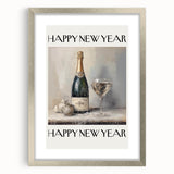 Champagne Toast Celebration - New Year’s Eve Wall Art Print