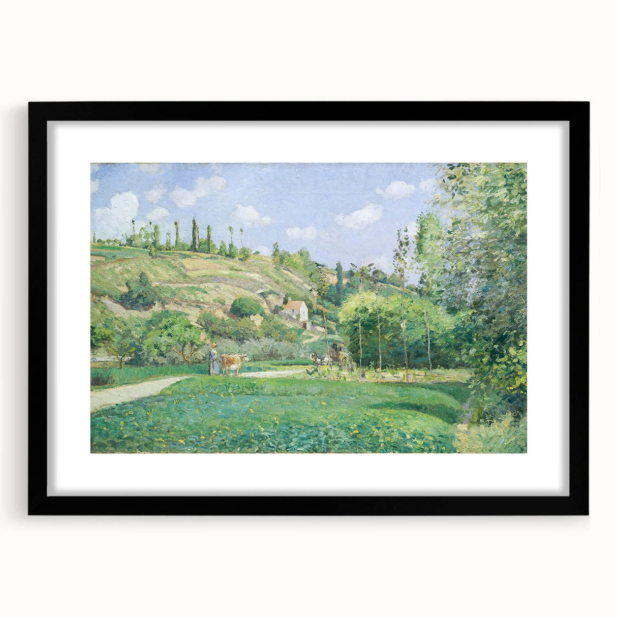 A Cowherd at Valhermeil - Impressionist Landscape by Camille Pissarro