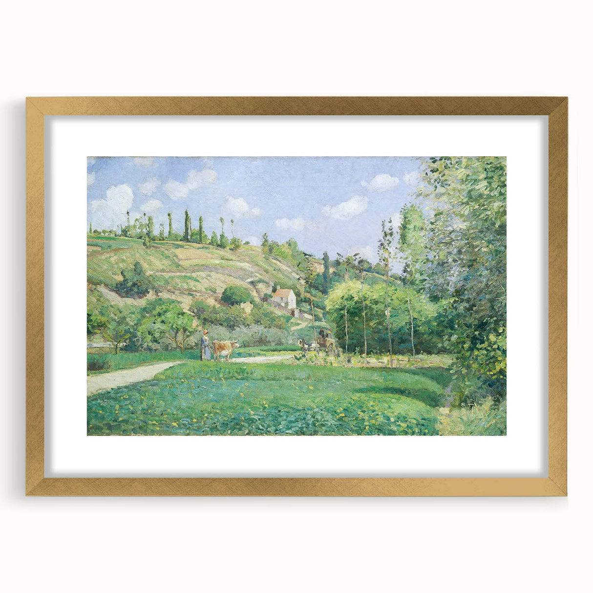 A Cowherd at Valhermeil - Impressionist Landscape by Camille Pissarro