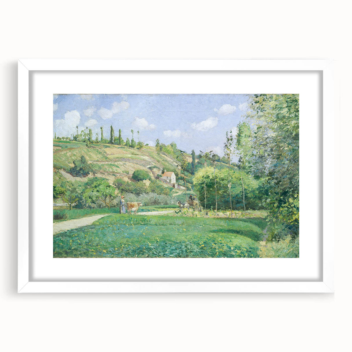 A Cowherd at Valhermeil - Impressionist Landscape by Camille Pissarro