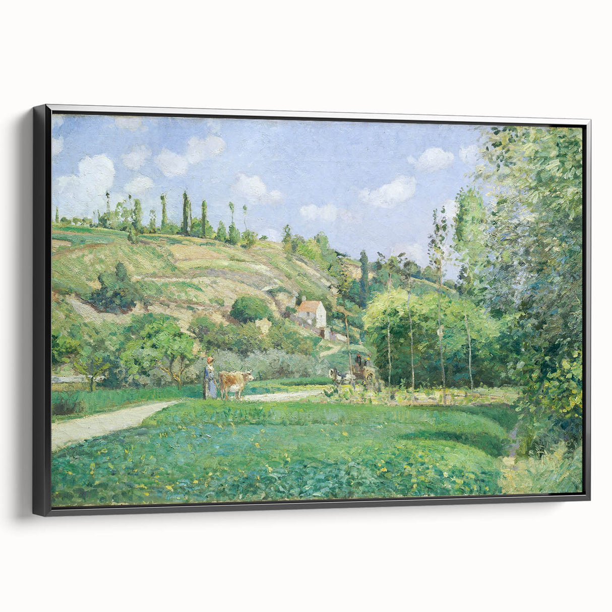 A Cowherd at Valhermeil - Impressionist Landscape by Camille Pissarro