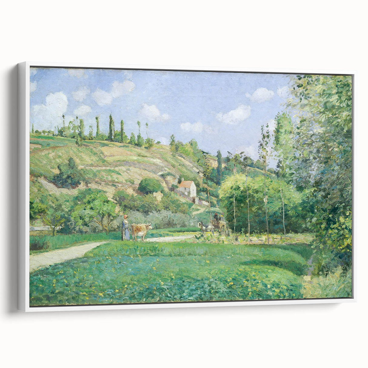 A Cowherd at Valhermeil - Impressionist Landscape by Camille Pissarro