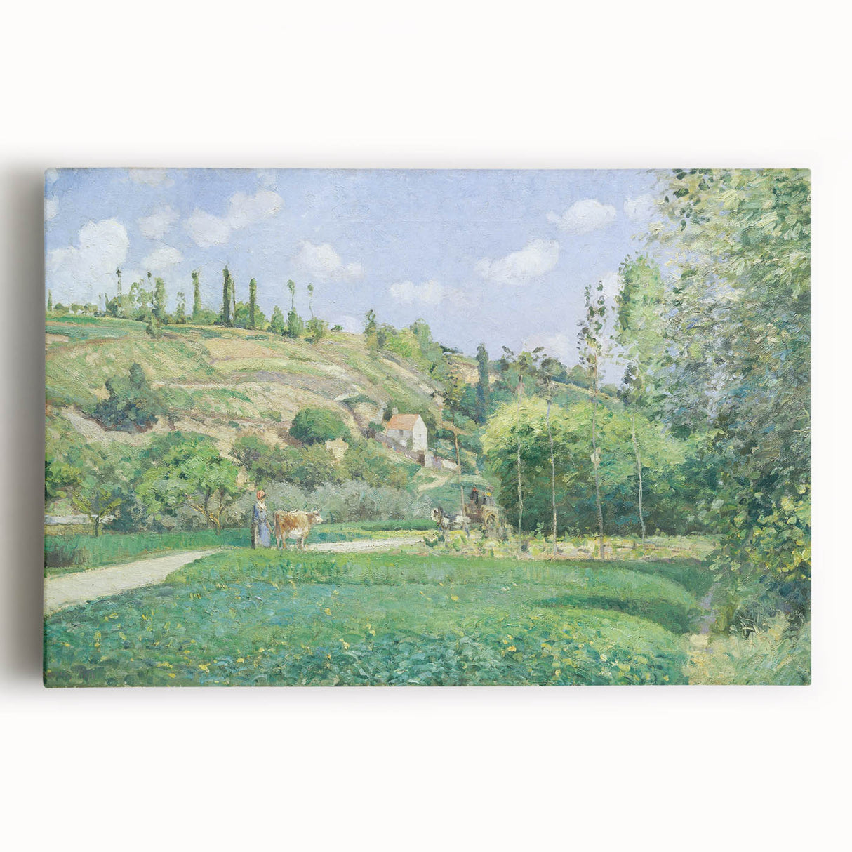 A Cowherd at Valhermeil - Impressionist Landscape by Camille Pissarro