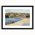 Coastal Landscape Modern Art Print - Contemporary Pointillist Decor