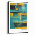 Black and white landscape painting on a framed canvas, ideal for bedroom wall decor.