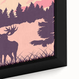 Alaska Retro Travel Poster | Vintage Moose Mountain Print
