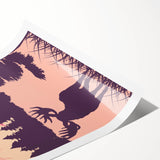 Alaska Retro Travel Poster | Vintage Moose Mountain Print