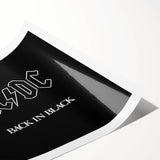 Retro Wall Art – AC/DC Back in Black Album Canvas Print
