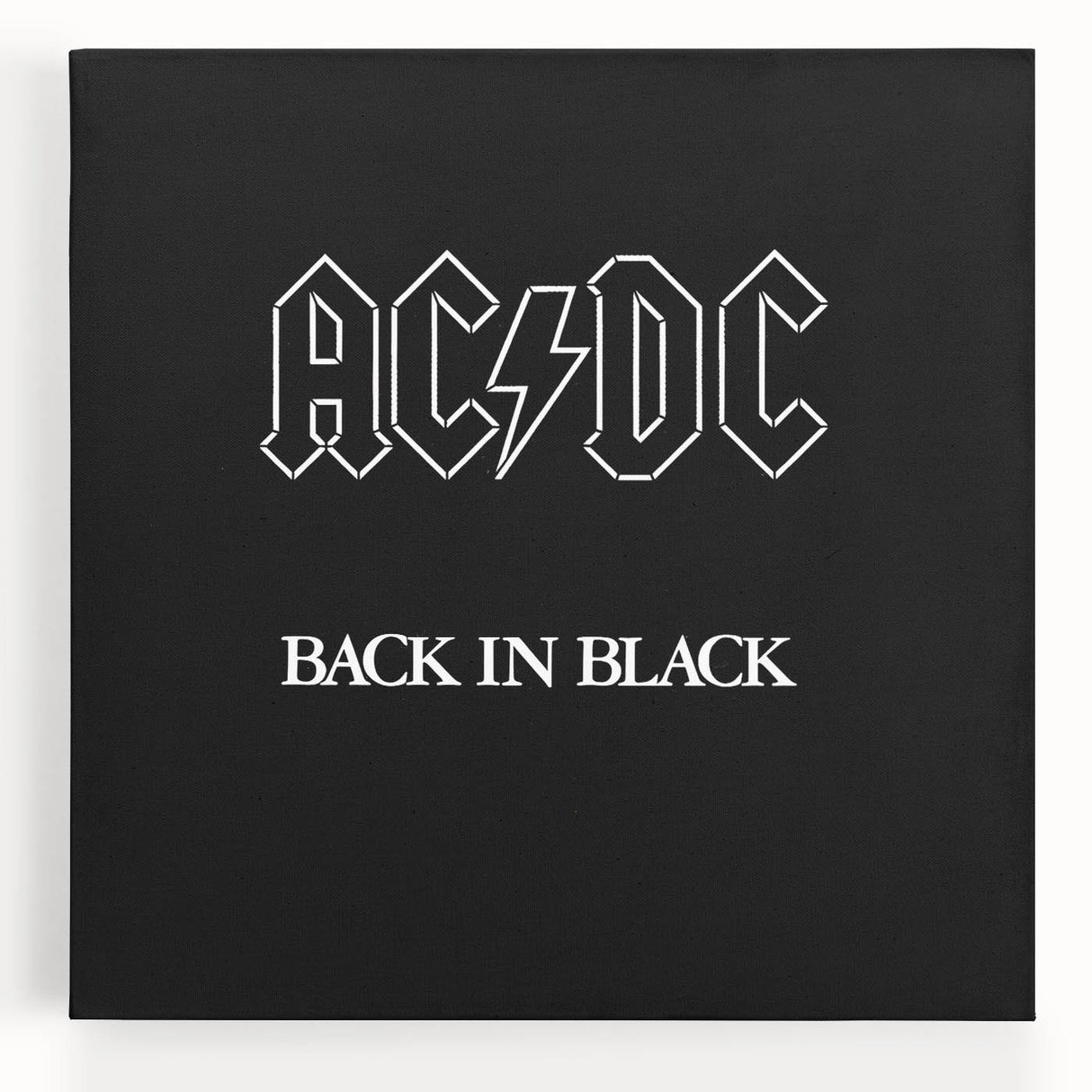 Retro Wall Art – AC/DC Back in Black Album Canvas Print