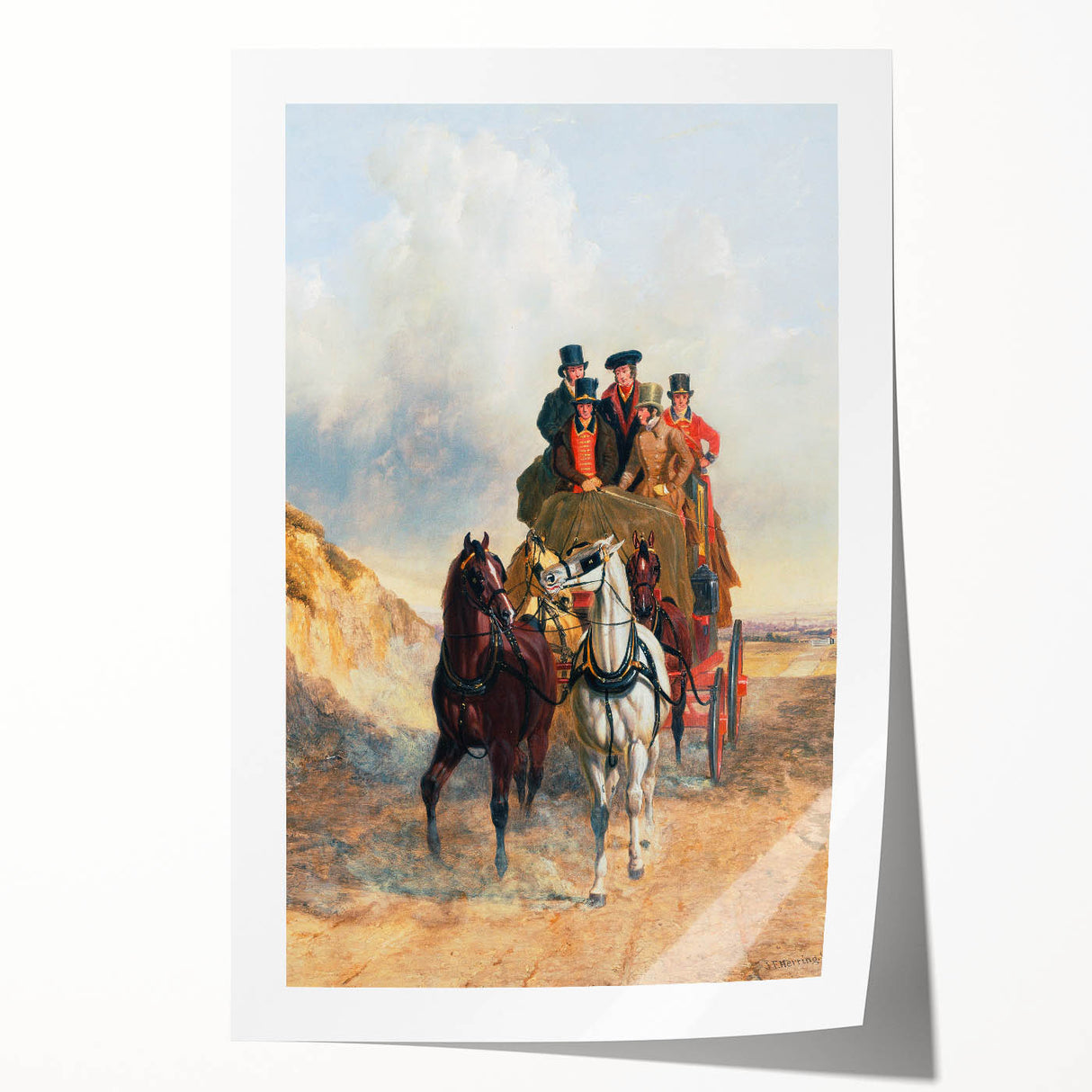 Realism Art Print – The Royal Mail Coach on the Road | Classic British Art