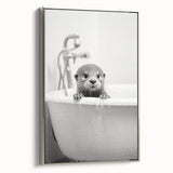 Bathroom Wall Decor - Adorable Otter in Bathtub
