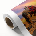 Art Deco style poster of Egyptian scenery on rolled canvas, suitable as nursery wall art or dining room decor.