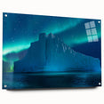 Antarctic landscape on large acrylic glass, featuring icy blue and white tones, suitable for bedroom or dining room decor.