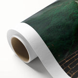 Art Deco poster of the Great Wall of China in muted earth tones on rolled canvas, suitable for dining room decor.