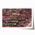 Extra large rolled print of a Tibetan landscape in muted earth tones, ideal for dining room wall art.