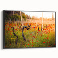 Black and white framed canvas depicting a vintage-style landscape of Georgian scenery, suitable for bedroom wall art.