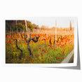 Extra large rolled print of a vibrant Asian landscape with lush floral elements, ideal for dining room or bathroom wall art.