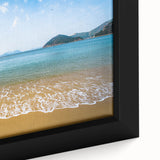 Framed canvas of Hong Kong skyline in black with colorful, textured details, suitable for large living room walls.
