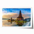 Extra large rolled print of a serene Indonesian landscape with lush greenery and floral elements.