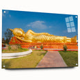 Acrylic print of a Laos landscape in muted earth tones, ideal for dining room decor.