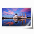 Extra large rolled print of a Malaysian landscape featuring vibrant greenery and floral elements.