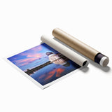 Extra large rolled print of a Malaysian landscape with vibrant green and blue tones, ideal for classy bathroom wall art.