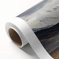 Art deco poster featuring a serene Mongolian landscape in soft pastel shades on rolled canvas, ideal for nursery wall art.