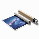 Rolled print of Mount Everest with muted earth tones, ideal for classy bathroom wall art.