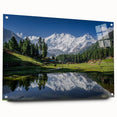 Acrylic print of a large abstract depiction of a Pakistani landscape in muted earth tones.