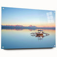 Acrylic print of a large abstract depiction of a Philippine landscape in vibrant green and blue tones.
