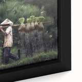 Extra large black wall art featuring a textured, colorful abstract design on framed canvas, ideal for living room decor.