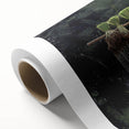 Art Deco poster of a serene Thai landscape in pastel colors on rolled canvas, ideal for nursery wall art.