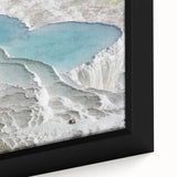 Extra large framed canvas of a textured, colorful Turkish landscape in black, ideal for living room decor.