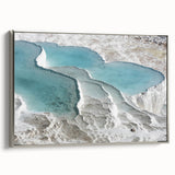 Framed canvas landscape art painting depicting a colorful Turkish scenery, ideal for enhancing a living room or office space.