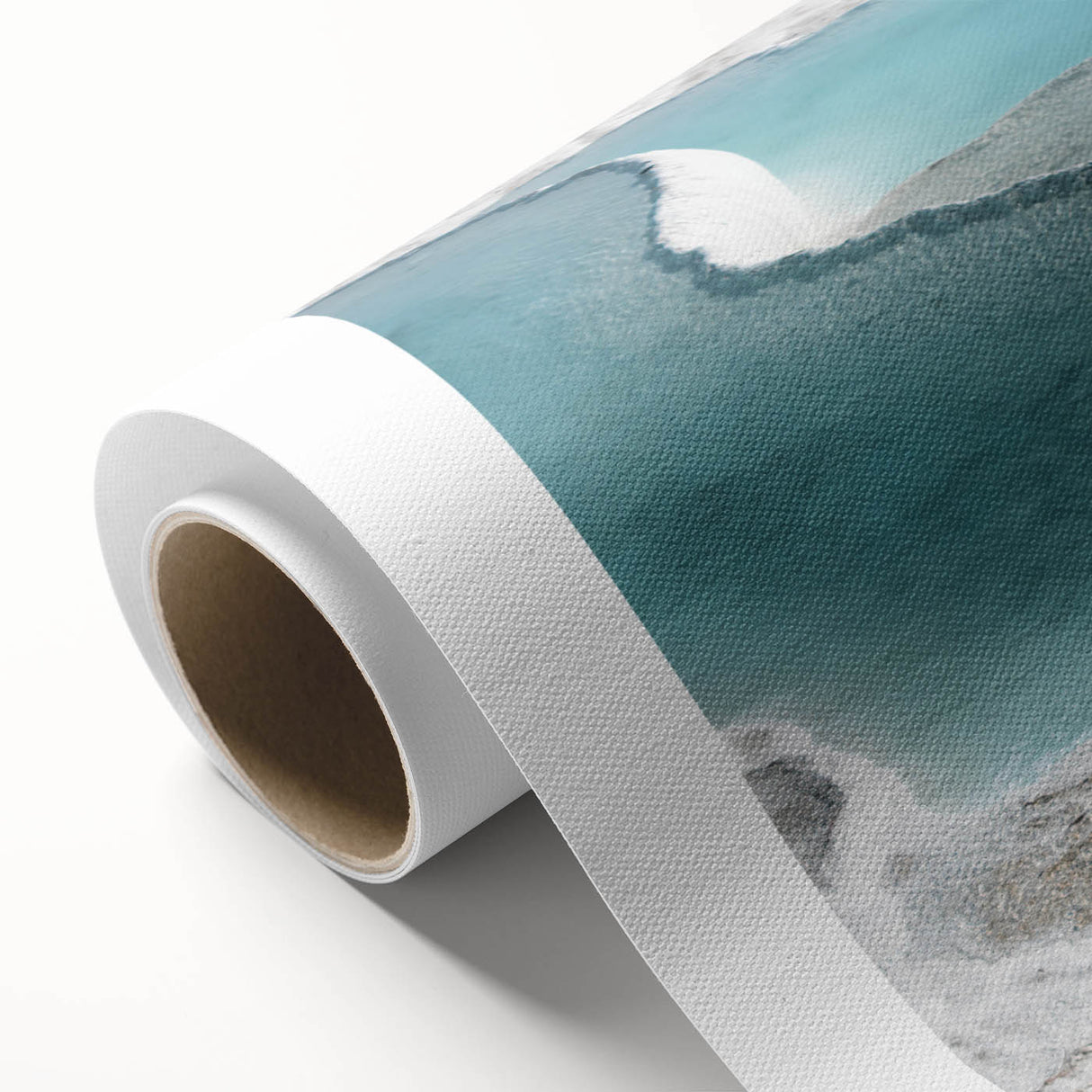 Art deco poster of a scenic Turkish landscape in muted earth tones on rolled canvas, ideal for nursery wall art.
