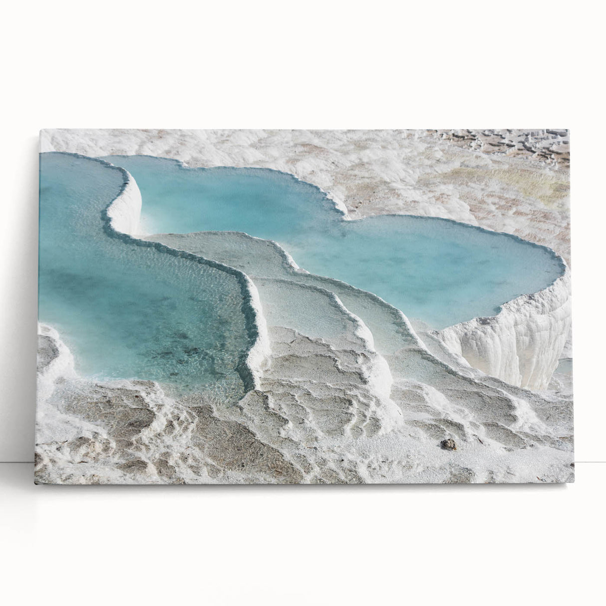 Black and white large art of a Turkish landscape on stretched canvas, ideal for kitchen wall art or bedroom decor.