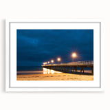 Extra large abstract art print of Adelaide scenery in muted earth tones on a framed white canvas.