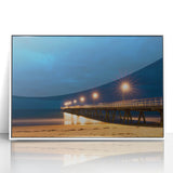 Acrylic print of Adelaide scenery in muted earth tones, framed in white, suited for modern art wall decor.
