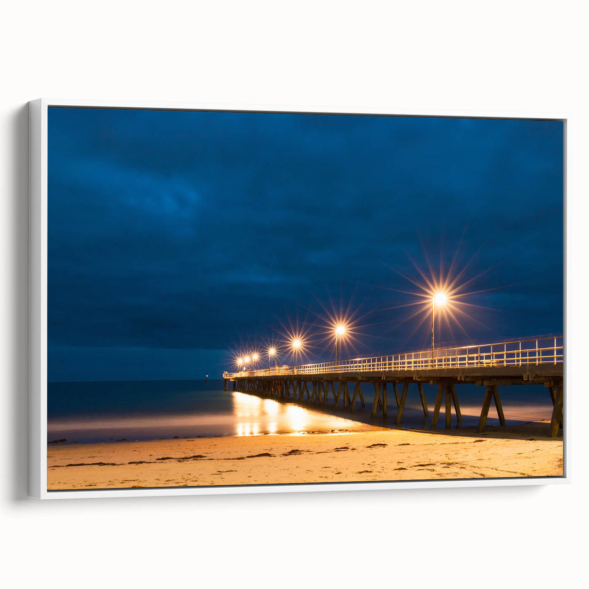 Framed canvas of Adelaide landscape with muted earth tones, ideal for bedroom wall decor.
