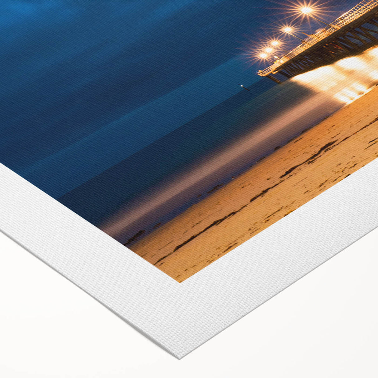Art deco poster of Adelaide skyline in muted gold and blue tones on rolled canvas, suitable for dining room decor.