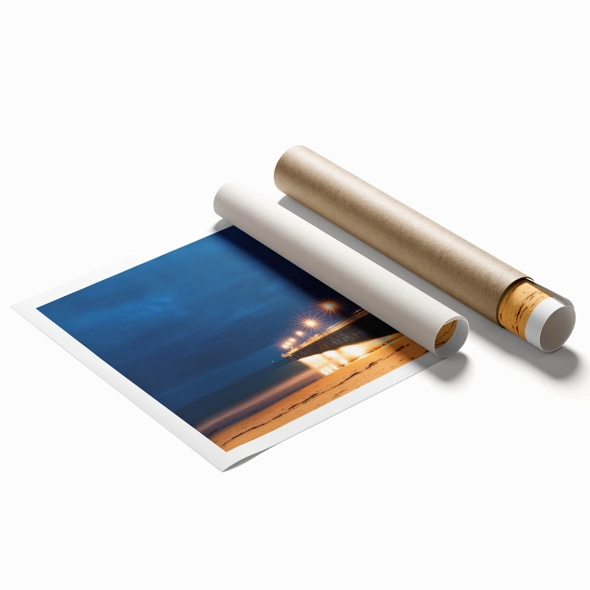 Extra large rolled print of Adelaide scenery with vibrant floral elements.