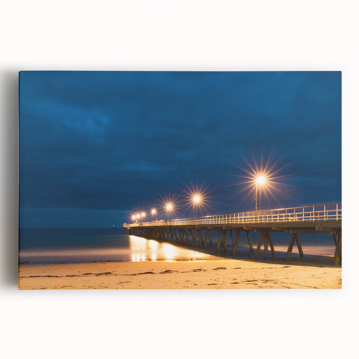 Black and white photo of Adelaide skyline on large stretched canvas, suitable for kitchen wall art.