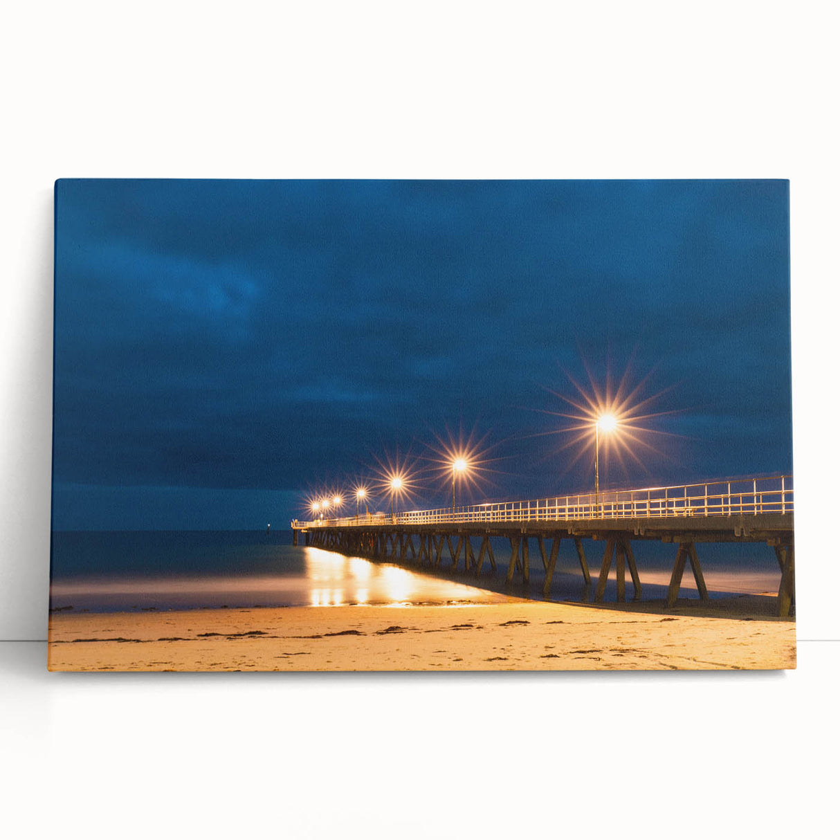 Black and white large art print of Adelaide scenery on stretched canvas, ideal for kitchen wall art or bedroom decor.