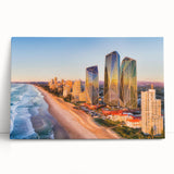 Large black and white stretched canvas of Queensland scenery, ideal for kitchen wall art.