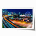 Scenic view of British Columbia with lush greenery and mountains, printed on a rolled canvas.