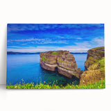 Black and white stretched canvas of Newfoundland scenery, ideal for kitchen wall art or bedroom ambiance.