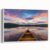 Vintage poster art of Ontario scenery on a framed canvas, featuring colorful art in extra large size.