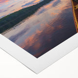 Art deco poster featuring Ontario, Canada scenery in muted earth tones on rolled canvas, suitable for dining room wall art.